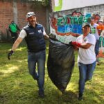 En colonia Cayetano Andrade, encabeza Yankel Benítez jornada de limpieza