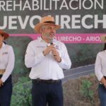 Bedolla arranca rehabilitación del tramo carretero Gabriel Zamora-Nuevo Urecho-Ario