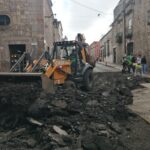 Ayuntamiento de Morelia intensifica trabajos de bacheo en el Centro Histórico
