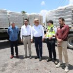 Entrega Bedolla 200 toneladas de cemento para obras en Huandacareo