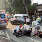 Derrame de aceite causa accidente de moto en la Madero Poniente de Morelia; mujer queda herida