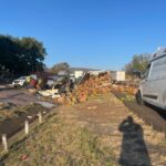 Choque entre tres tractocamiones deja dos heridos en la México-Guadalajara