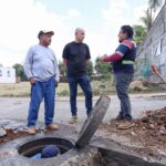 Adolfo Torres supervisa obra sanitaria en beneficio a familias de Valle de las Rosas