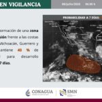 Conagua Michoacán mantiene atención en la costa michoacana ante posible canal de baja presión