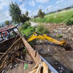 Retiran más de 70 toneladas de basura del Dren Barajas; SLyT llama a no tirar desechos en la vía pública