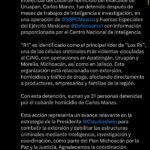 Detienen a «El R1», presunto autor intelectual del homicidio de Carlos Manzo; suman 31 capturados por el caso