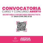 Este 6 de agosto abre el registro para el Concurso de Oposición para Secretaria o Secretario Proyectista de Sala Civil del STJE