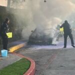 Incendio de vehículo moviliza a cuerpos de emergencia en la zona de Altozano