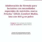 Alerta Cofepris sobre comercialización de lotes adulterados de fórmula infantil Frisolac