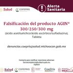 Cofepris emite alerta sanitaria por falsificación del producto Agin