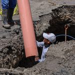 Ooapas repara socavón en Lomas del Valle y sustituye tramo de drenaje dañado