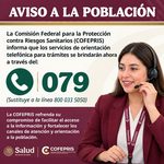 Cofepris habilita línea 079 para orientación sobre trámites y servicios sanitarios
