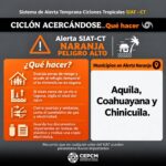 Llama PC a extremar precauciones en la Costa y Sierra ante paso del huracán “Trudy”