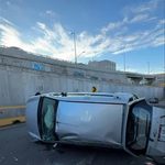 Se registra volcadura automovilística en el Libramiento Oriente de Morelia